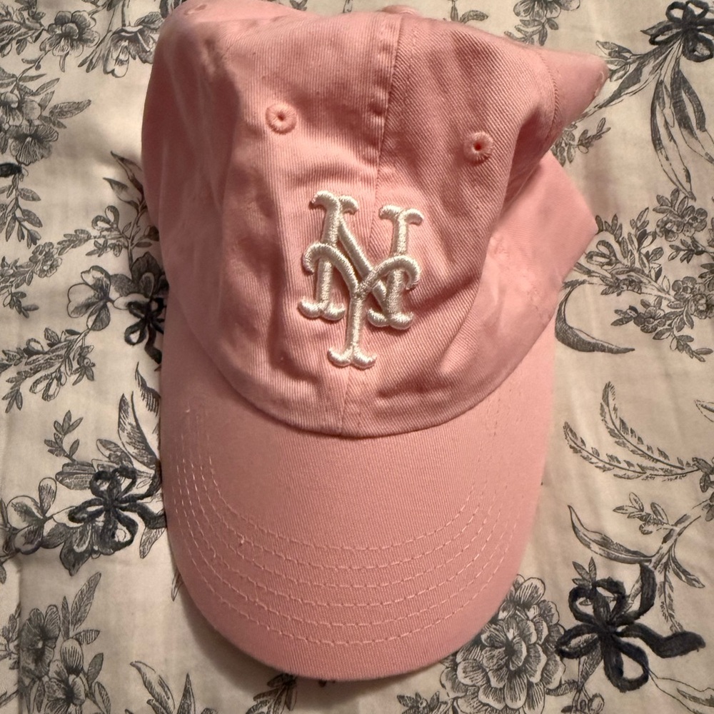 Women's Pink NY Embroidered Cap